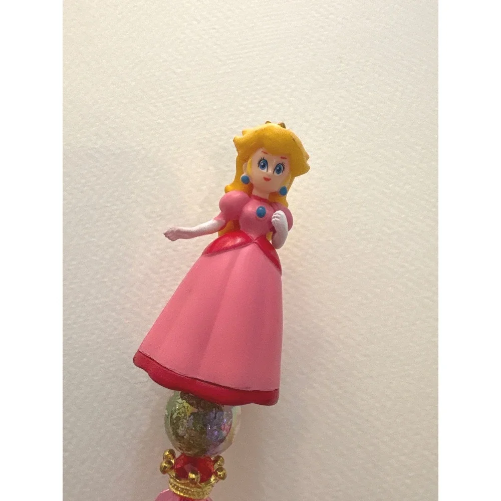 Princess Peach Beaded Pen Custom Nintendo Super Mario Pink Character Topper